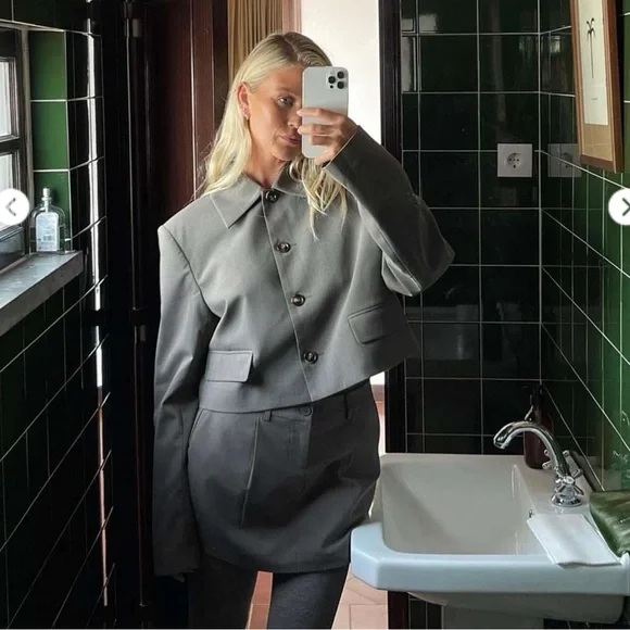 Josephine HJ x NA-KD Skirt Set - Tan/Gray